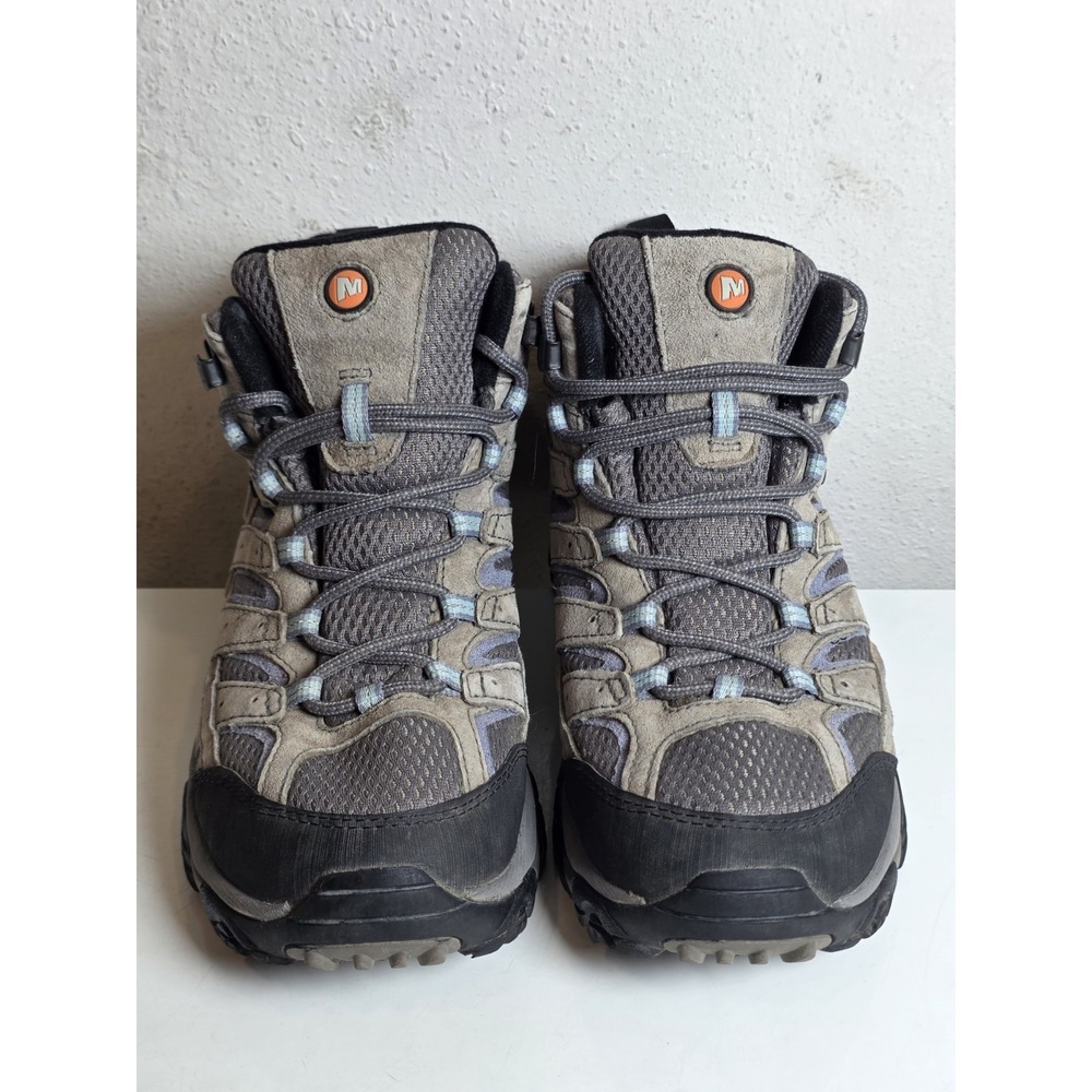 Merrell Moab 3 Mid Waterproof Boots Women's 8.5 Granite Trail Hiking Shoes J0605 - Picture 2 of 11